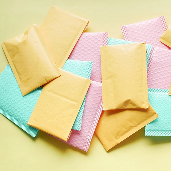 color paper bubble envelope