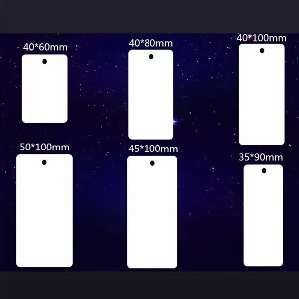 hang tag sizes