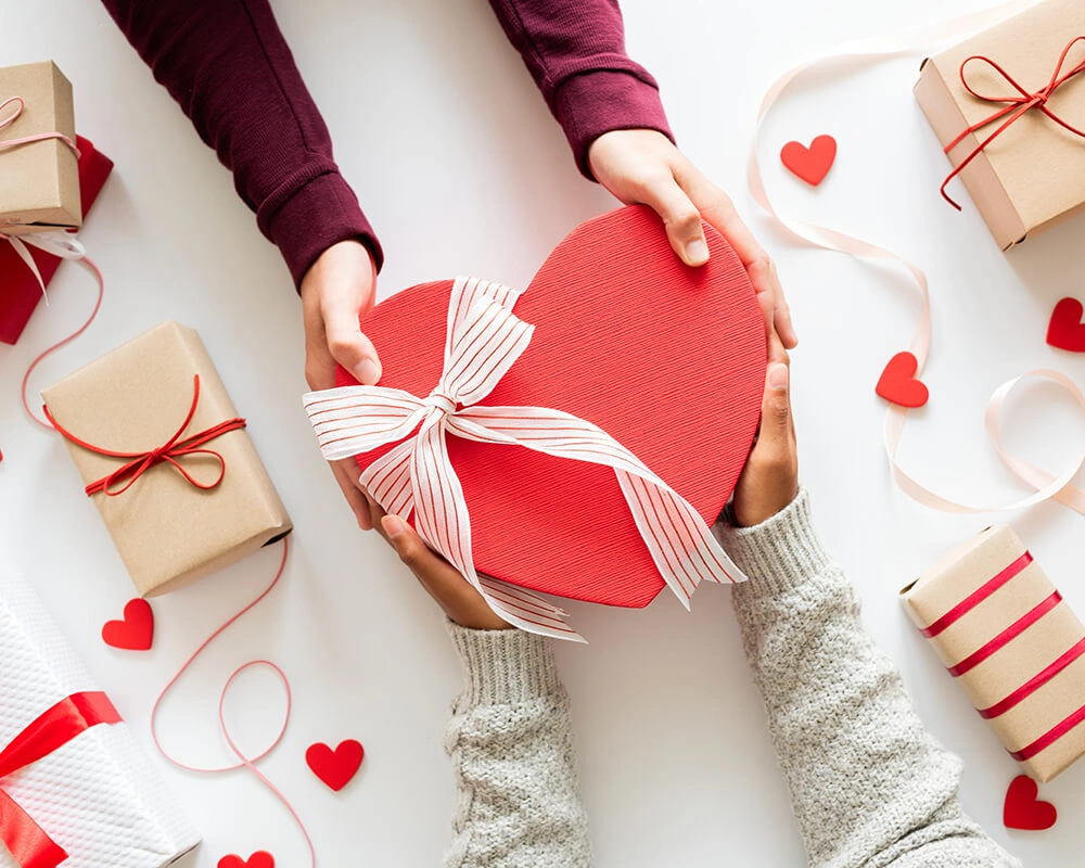 heart-shaped gift box