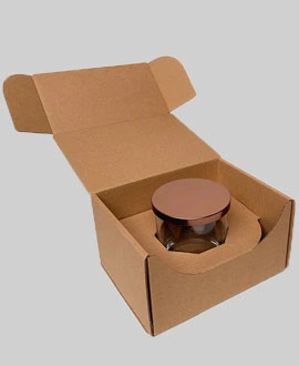 Corrugated paper candle box