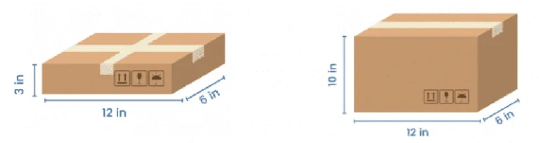 Reduce box dimensional weight charges