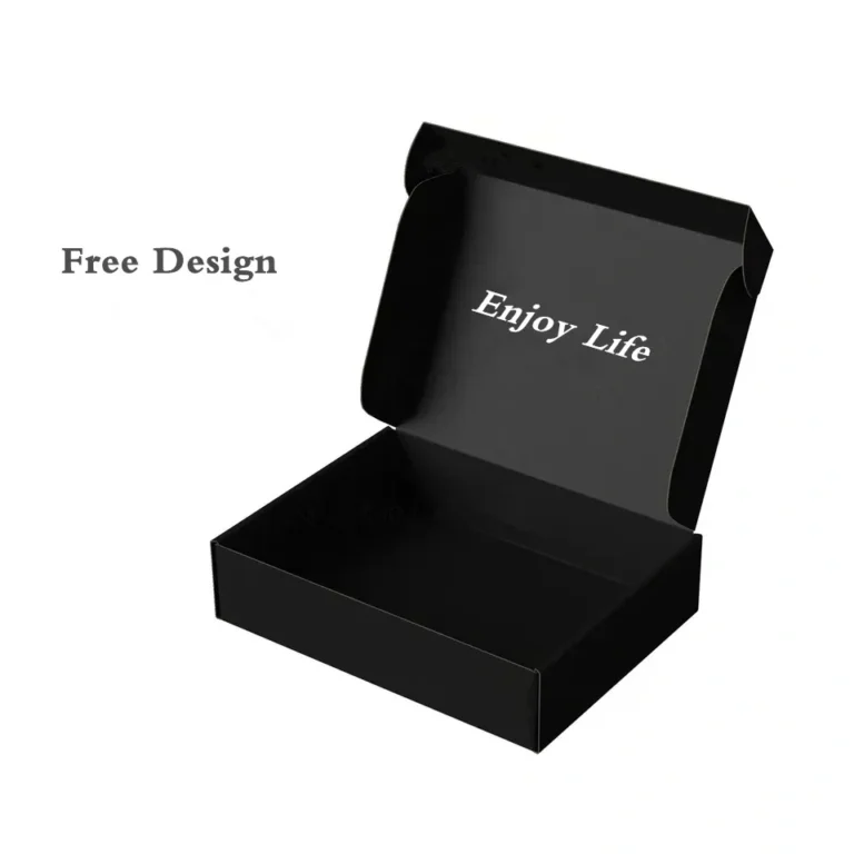 black cardboard box