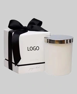 candle box with ribbon