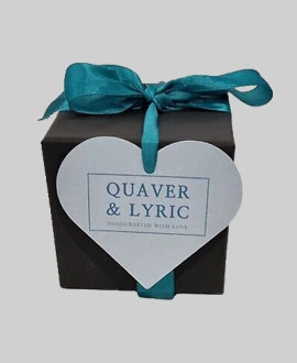 candle box with tags