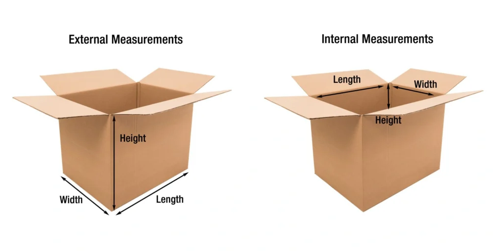 cardboard box dimensions