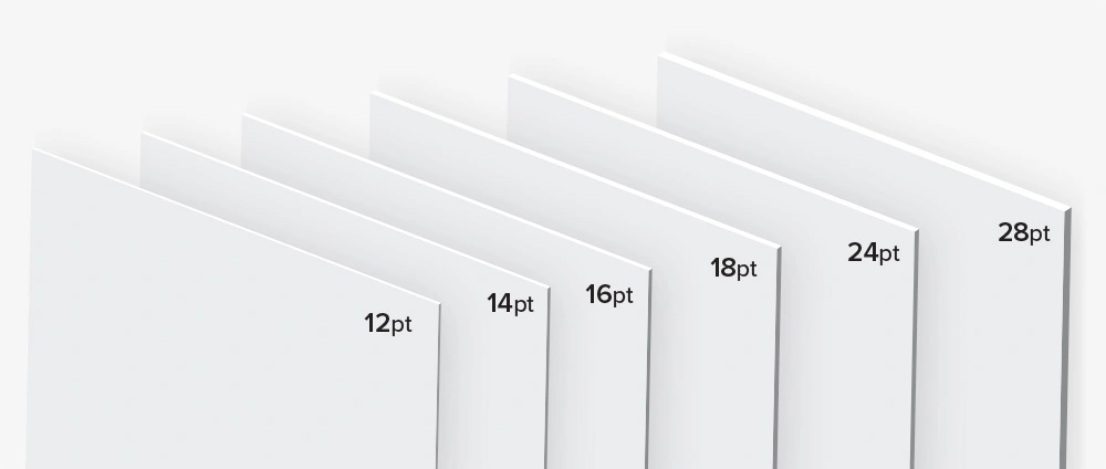 different paper thickness