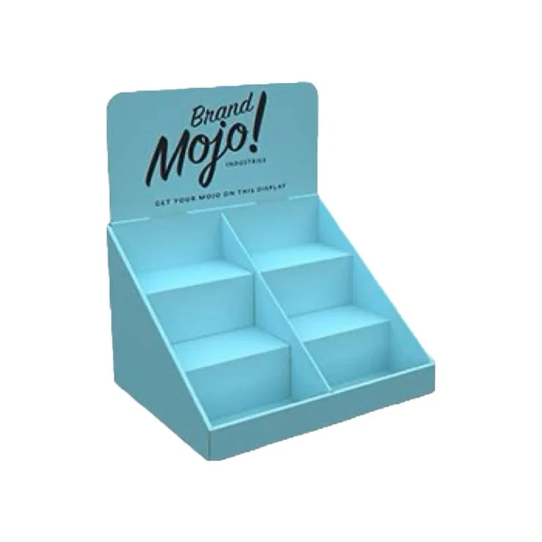 display box with shelves