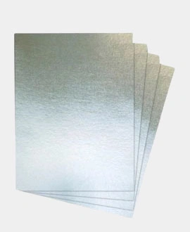 silver cardboard