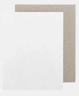 white cardboard
