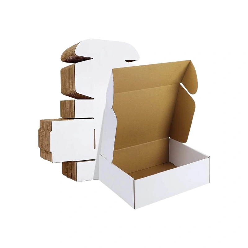 white corrugated boxes