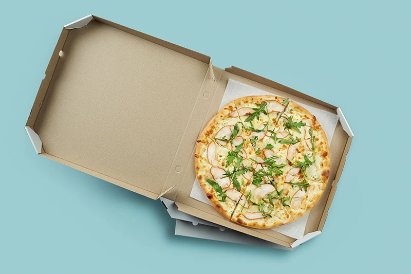 white pizza boxes