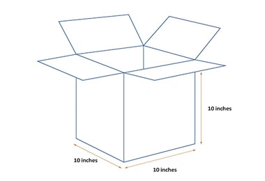 10 x 10 x 10 white corrugated boxes