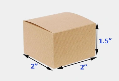 2 x 2 x 1.5 inch kraft boxes