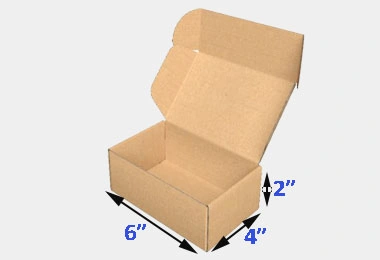 6 x 4 x 2 inches kraft boxes
