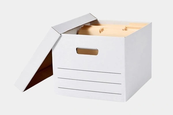 cardboard storage boxes with lids