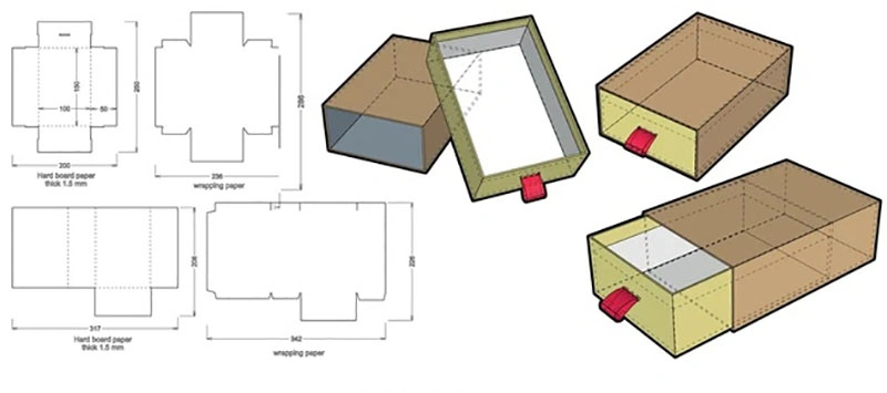 pull out boxes template