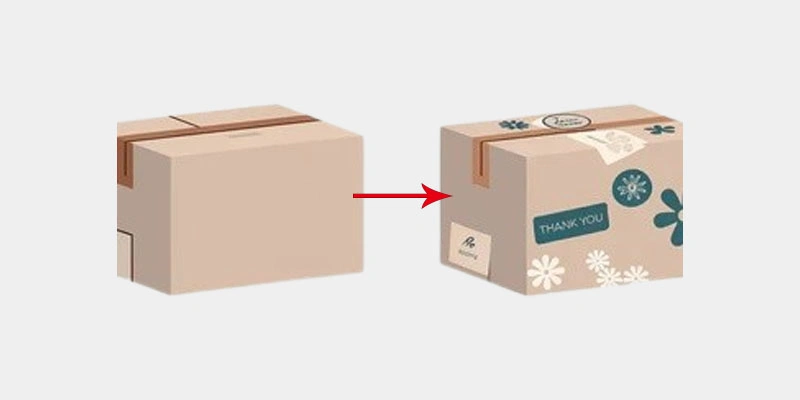switch to stock mailer boxes to branded