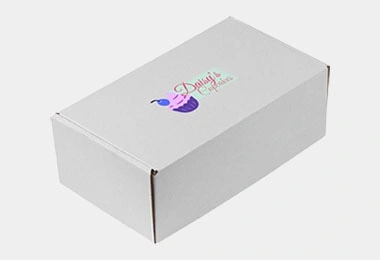 white corrugated boxes with matte