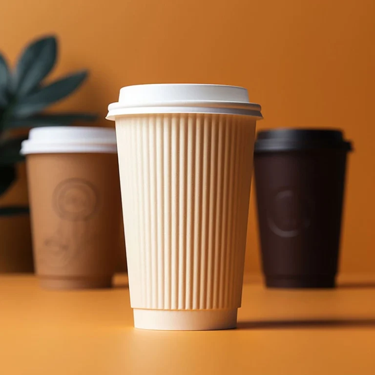 corrugated paper coffee cups