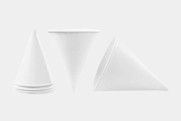 white cone cups