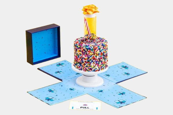 love explosion cake gift box
