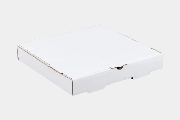 plain white pizza boxes
