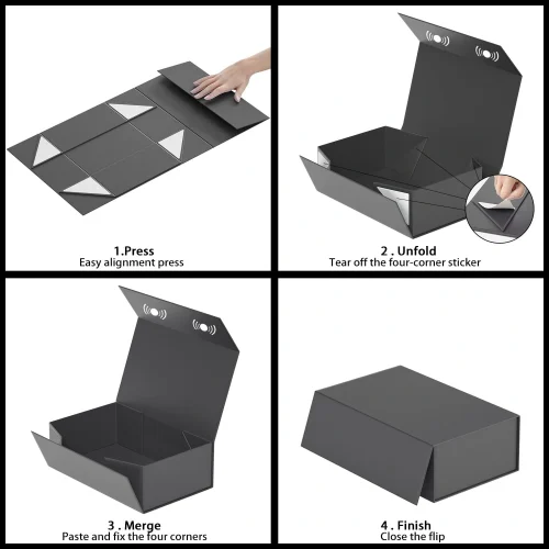 Magnetic folding box